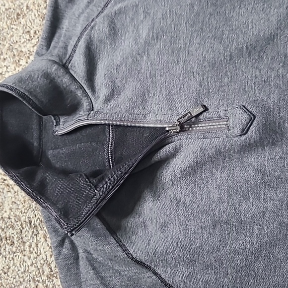 Tommy Bahama Gray Zip Up Sweater with Contrast Stitching - Picture 7 of 9